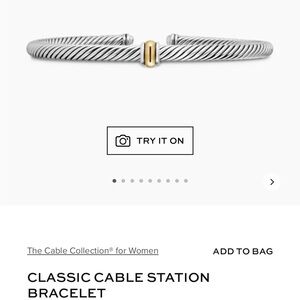 David Yurman CLASSIC CABLE STATION BRACELET
